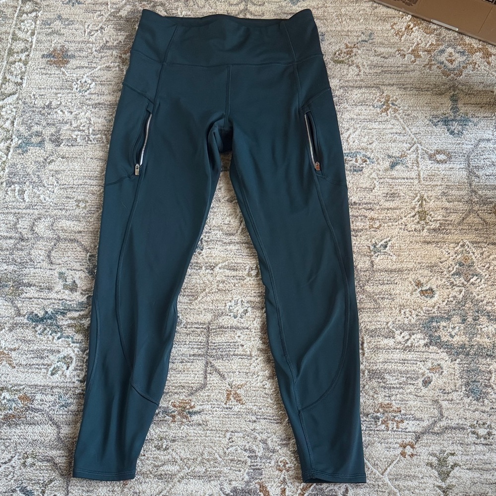 Athleta Deep Green Rainier Leggings